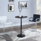 Round Bar-Height Bistro Pub Table With Metal Base And MDF Top, 23.8 x 23.8 x 39.5 Inch