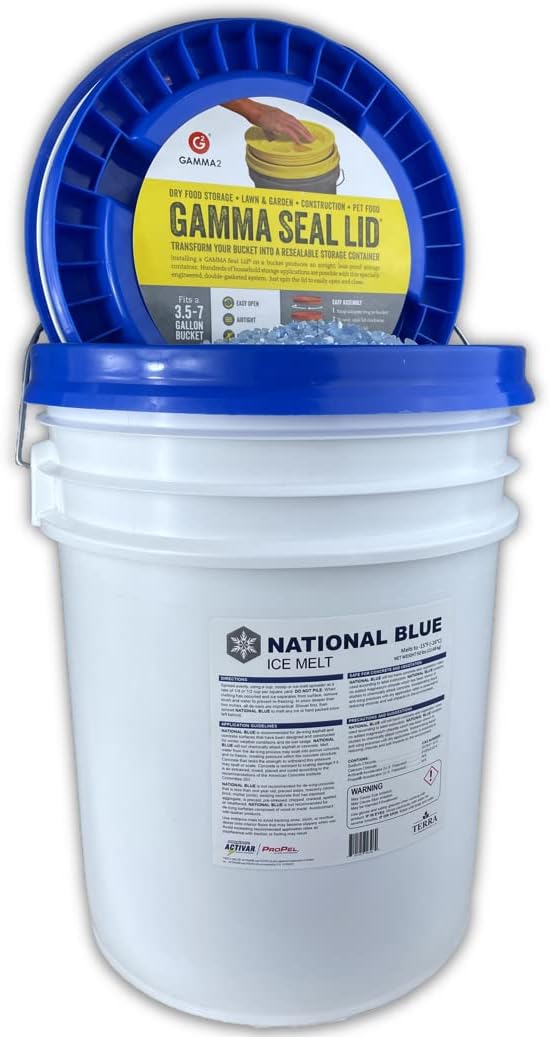 National Blue Ice Melt And Snow Salt 50lb Bucket