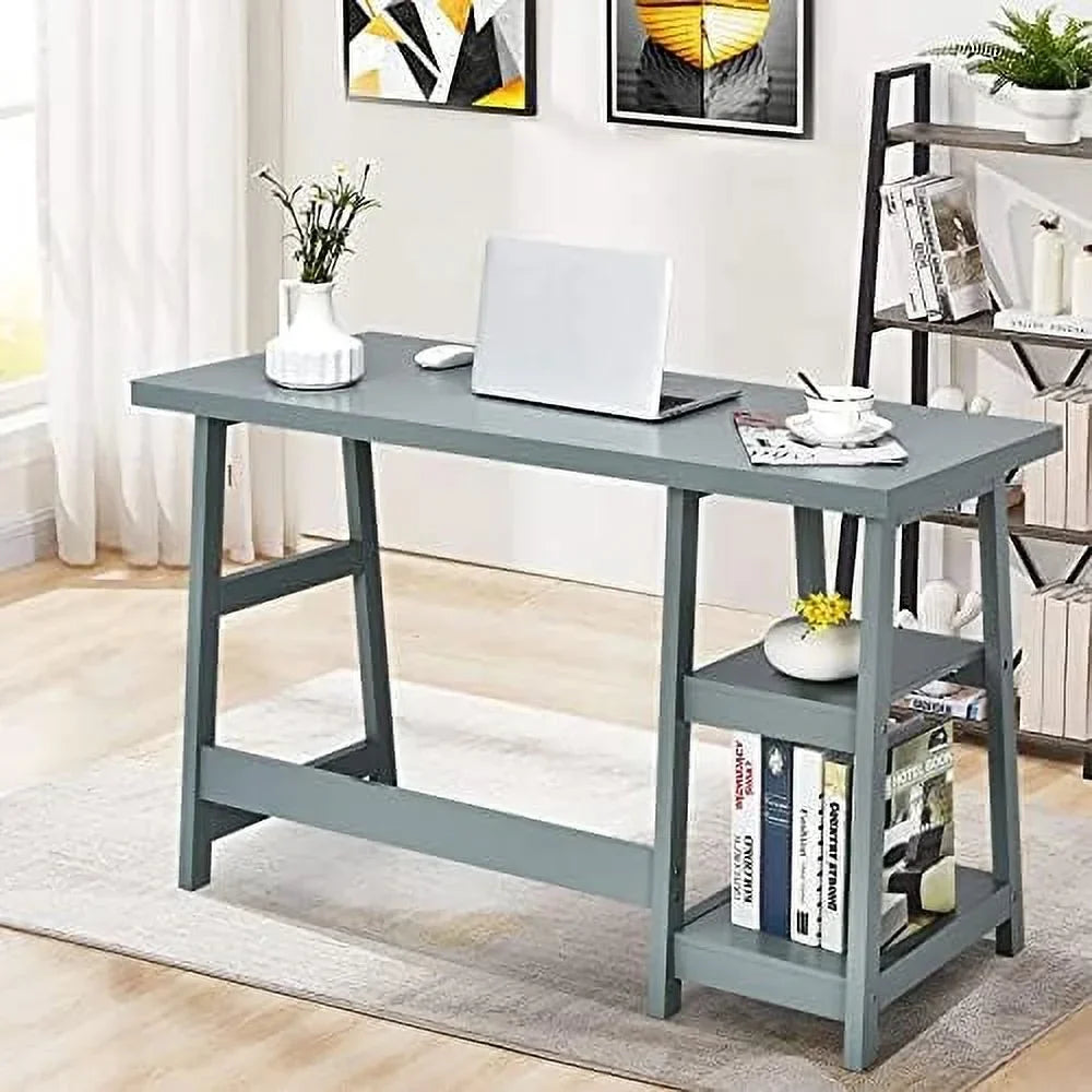 ASDRFYU Computer Desk With Shelves, 47.5in X 20in