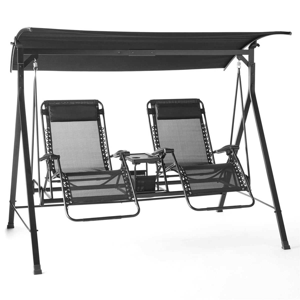 Mainstays Oversized 2-Person Zero-Gravity Steel Outdoor Reclining Swing