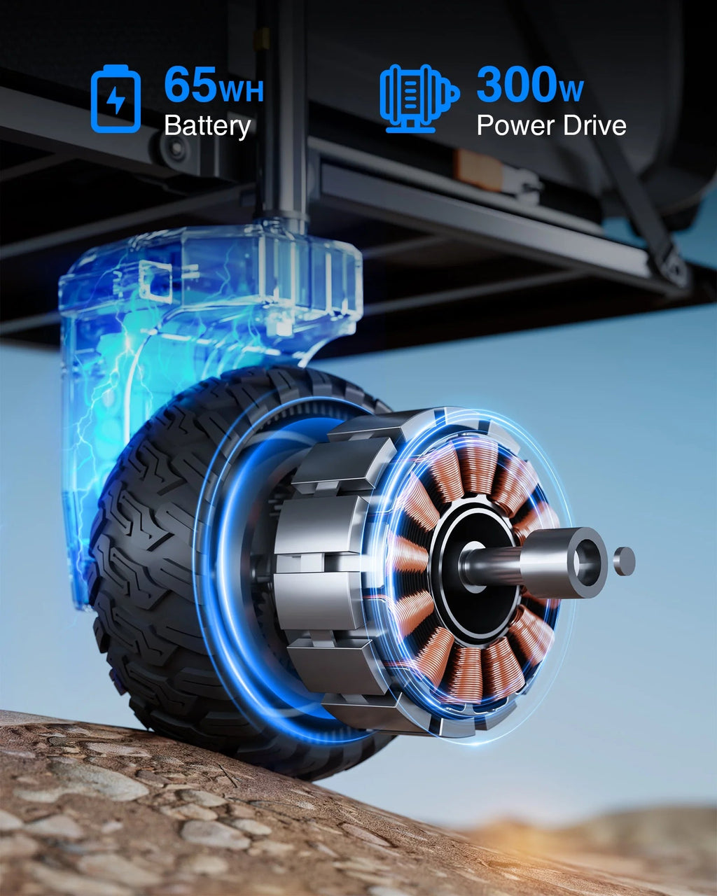 KEESTP Electric Utility Wagon, 300W, 330 Pounds, 6.5 Inch All-Terrain Wheels