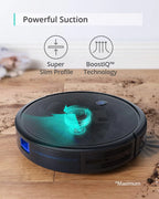 eufy Robot Vacuum, 5,000 Pa Suction, iPath Laser Navigation, Black, 12.8in x 13in x 4in - T2267111