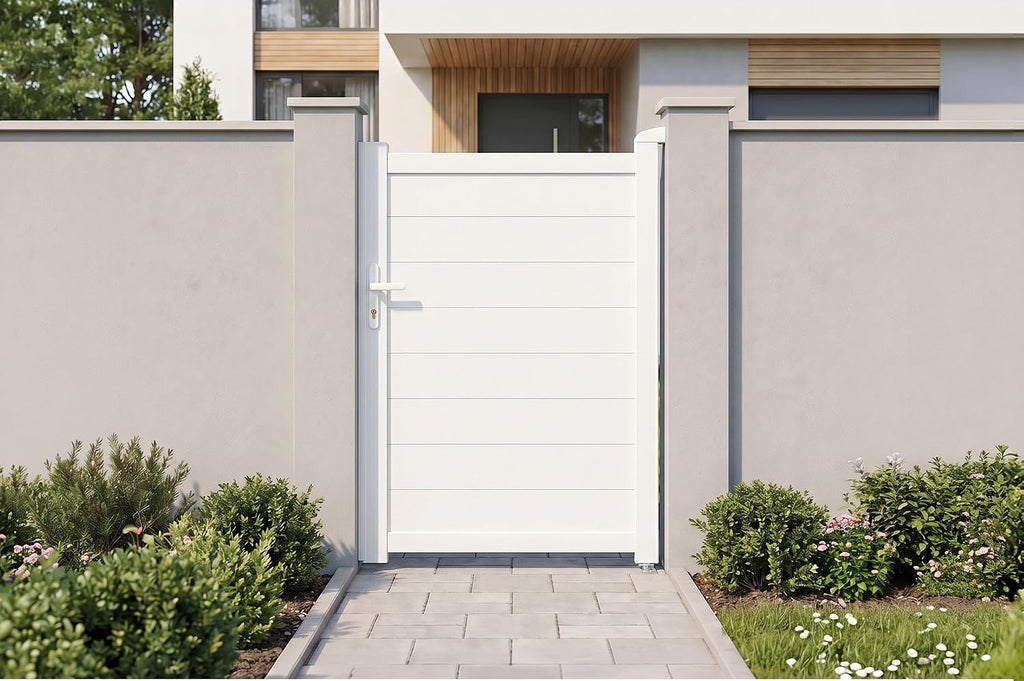 Casanoov Aluminium Folding Driveway Gate 4m x 160cm Grey - KIT-000024