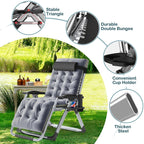 NAIZEA Zero Gravity Lawn Recliner Chairs, 2 Pack, Black