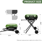 Brand-Man Portable Propane Gas Grill With Folding Cart And Push-Button Ignition