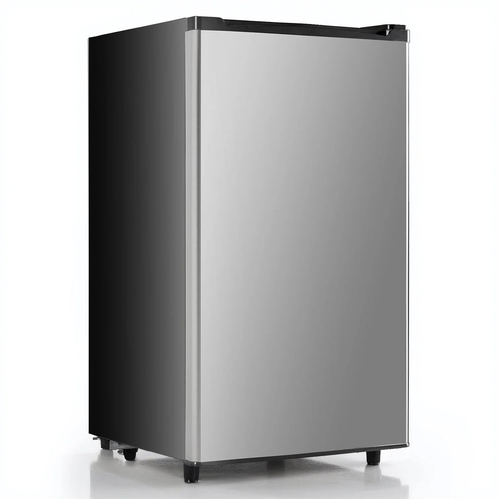 TINKLE WELL Mini Fridge With Freezer, 3.2 Cu Ft, Single Door, Silver