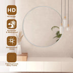 Round Bathroom Vanity Mirror, 24x24 / 36x36, Black, Brushed Gold or Silver