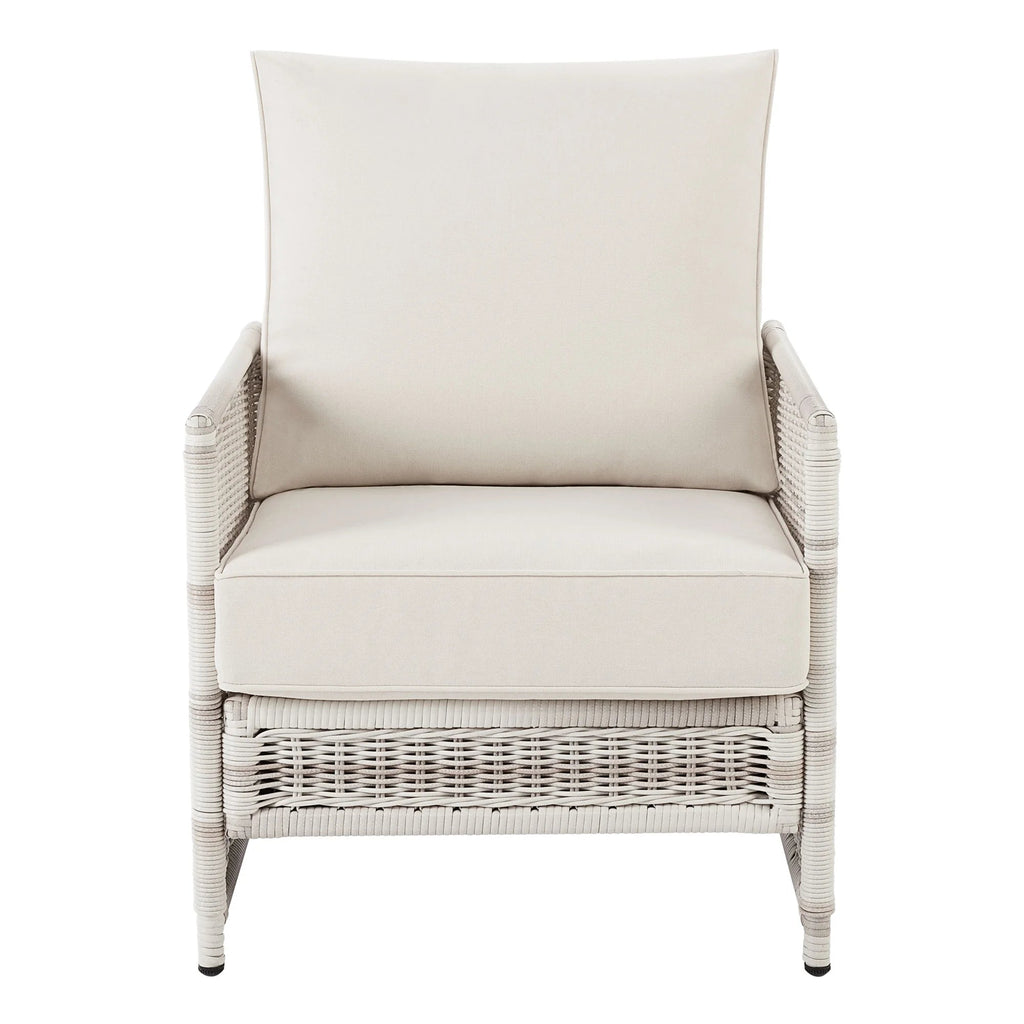 Better Homes & Gardens Paige Outdoor Wicker Stationary Lounge Chairs, Set Of 2, White