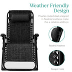 Best Choice Products Oversized Zero Gravity Folding Recliner With Removable Cushion And Side Tray - Fossil Gray