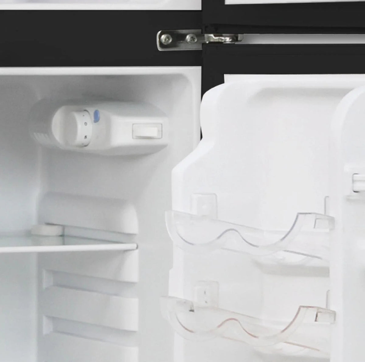 FRIGIDAIRE Two Door Mini Refrigerator With Freezer, 4.7 Cu Ft, VCM Stainless Steel, 43 in H x 19.1 in W x 20 in D