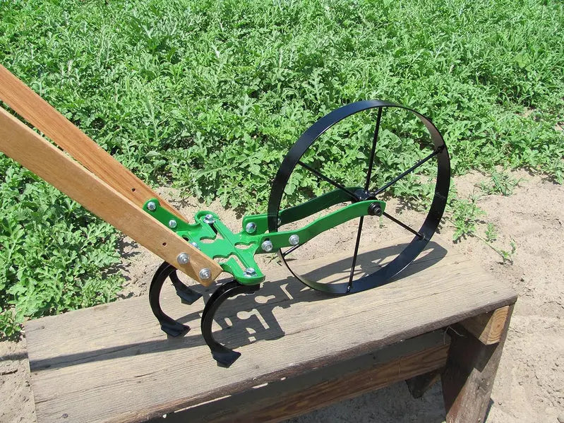 Single-Wheel Garden Hoe, Powder-Coated Steel, 72 x 32 x 19 Inches