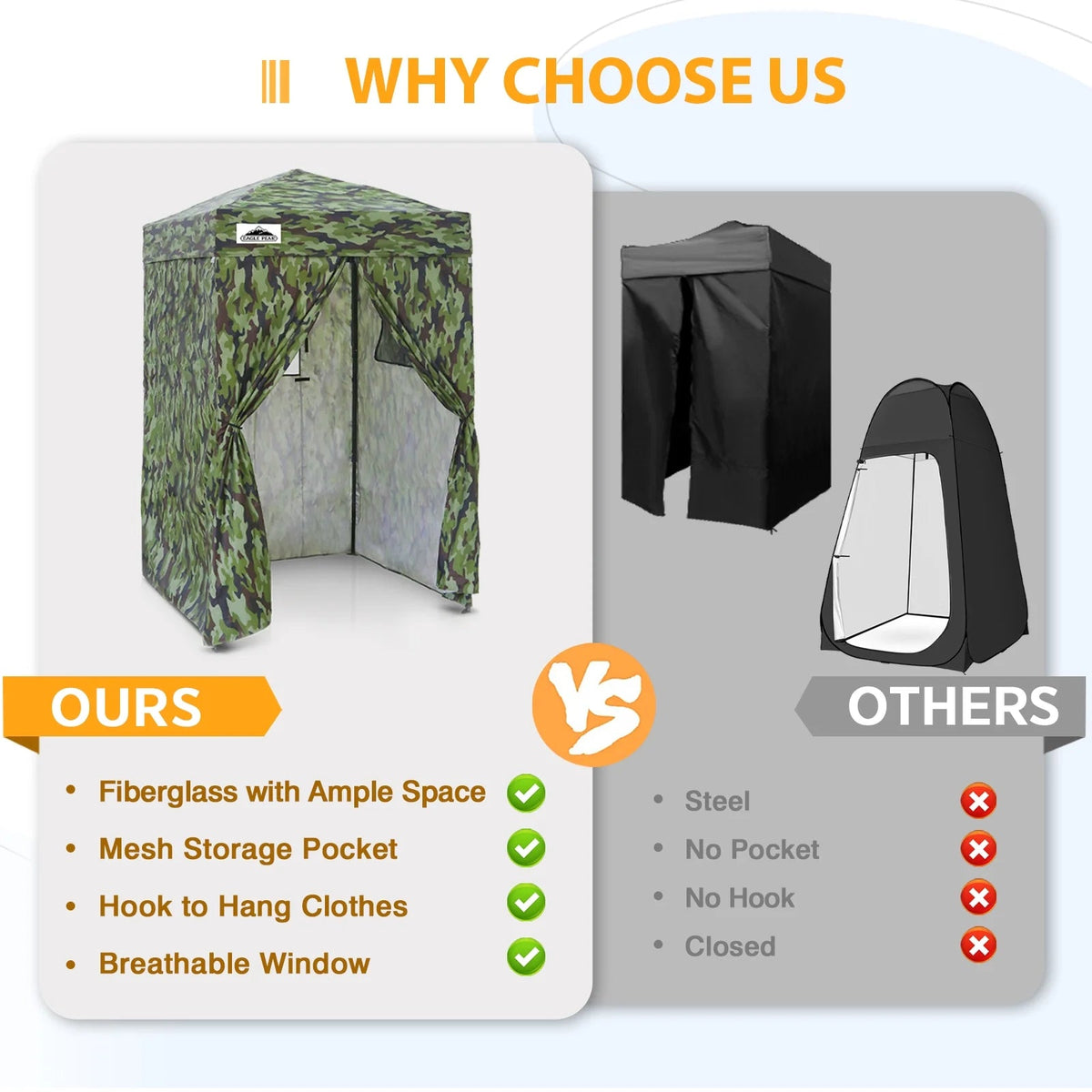 EAGLE PEAK Ultra Compact 4 ft x 4 ft Pop-Up Changing Room Canopy - Flex