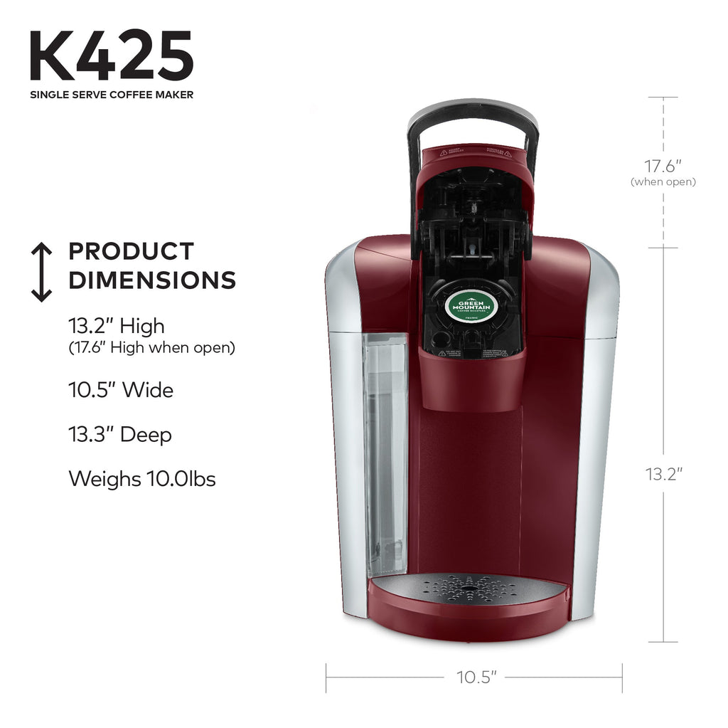 Keurig Single Serve K-Cup Pod Coffee Maker, Vintage Red, 70oz - K425