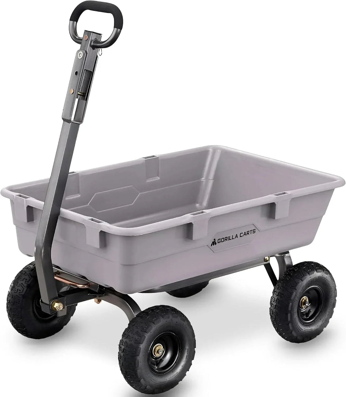Gorilla Carts Utility Dump Wagon 6 Cubic Feet 1200 lb Capacity Black - GOR6PS