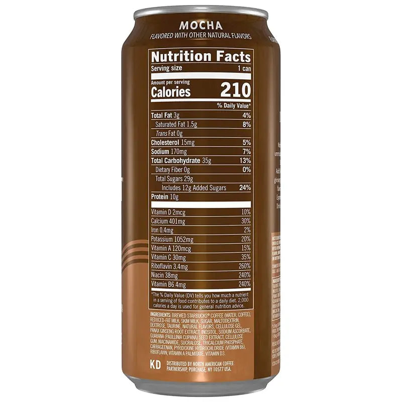 Starbucks Doubleshot Energy Mocha Espresso Coffee 15 oz Cans, 12 Pack