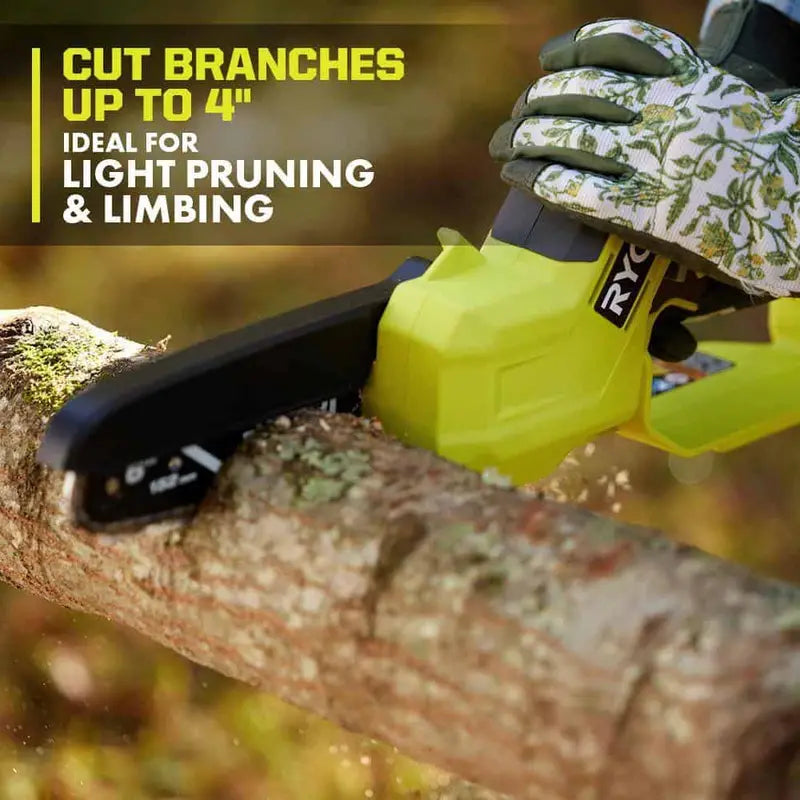 RYOBI ONE+ 18V 6 in Cordless Pruning Chainsaw, Tool Only - PCLCW01B