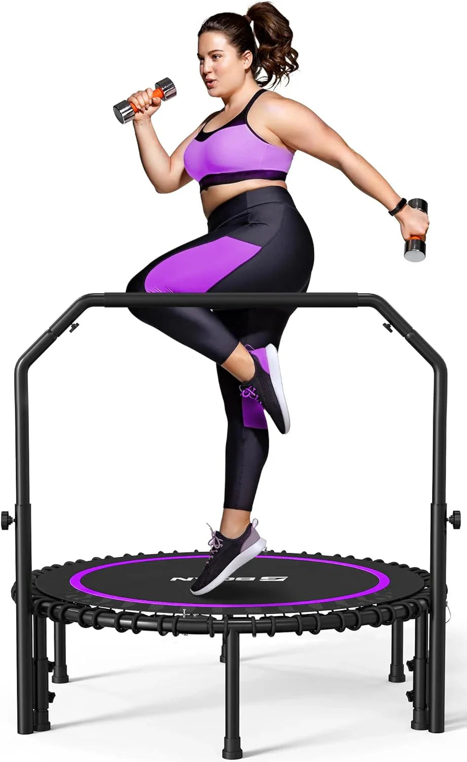 BCAN Foldable Fitness Trampoline 40in/48in, 450/550 LBS Capacity