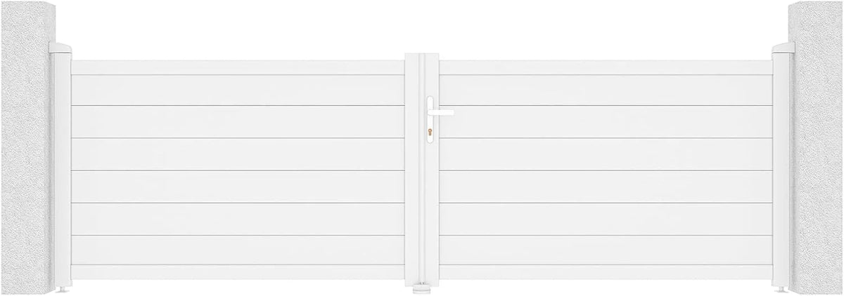 Casanoov Aluminium Folding Driveway Gate 4m x 160cm Grey - KIT-000024