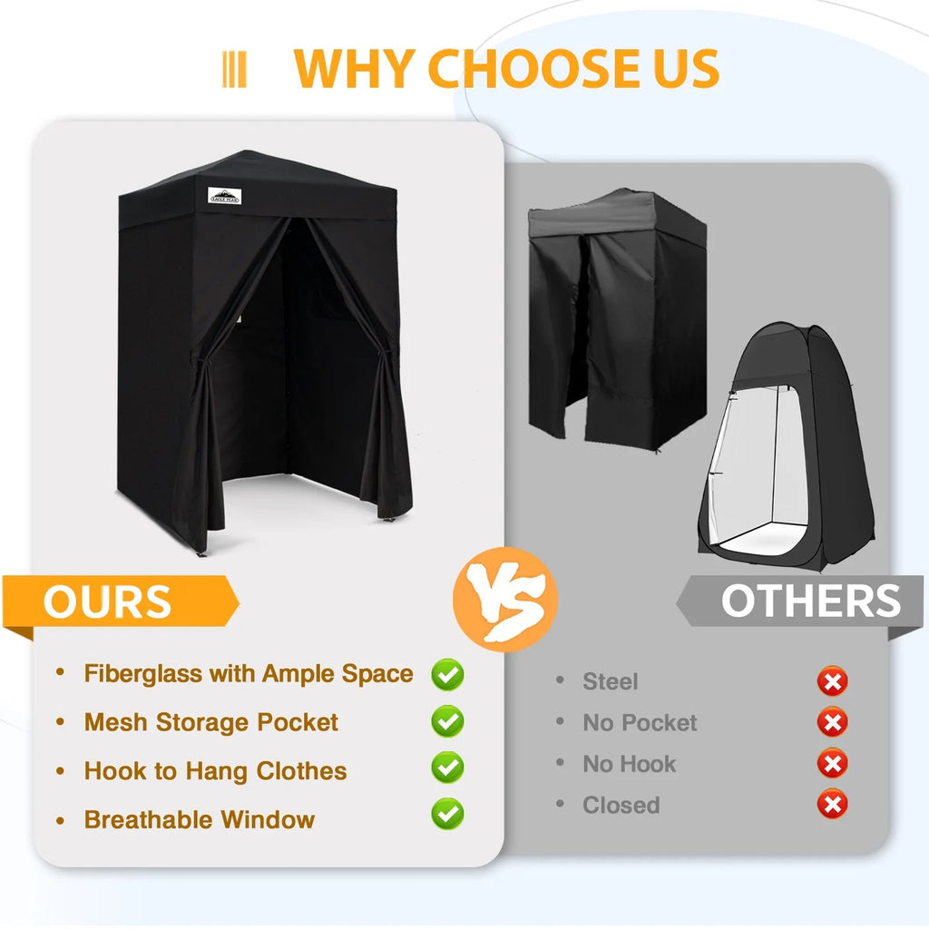 EAGLE PEAK Ultra Compact 4 ft x 4 ft Pop-Up Changing Room Canopy - Flex