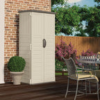 Suncast Resin Vertical Storage Shed, 22 Cubic Feet, Light Taupe, 2' 1.5in x 2' 8.5in x 6' - BMS1250