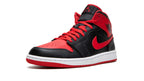 Air Jordan 1 Mid Alternate Bred Fire Red/Black Sneakers