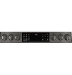 GE APPLIANCES Profile 30in Smart Slide-In Front-Control Gas Range, Black Stainless - PGS930BPTS