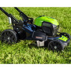 Greenworks 21-Inch 40V Cordless Brushless Self-Propelled Lawn Mower With 5.0Ah Battery And Charger - LMF403