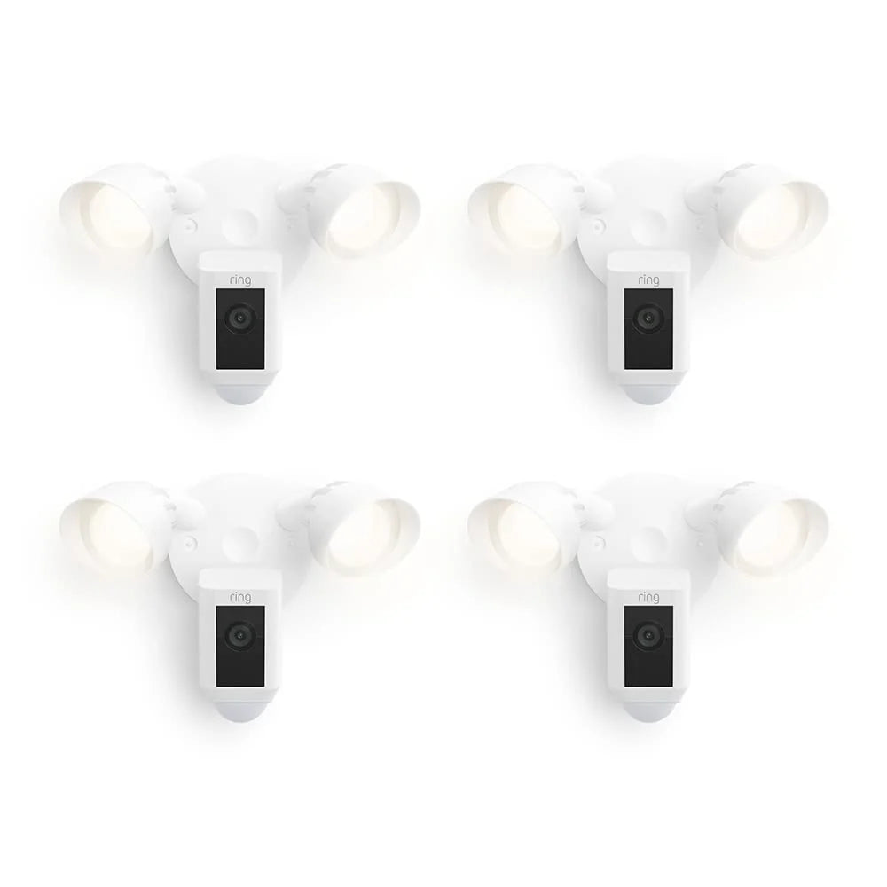 Ring Floodlight Cam Wired Plus Security Camera With Motion-Activated 1080p HD Video, Black - 2021 Release