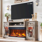 Farmhouse Electric Fireplace TV Stand For TVs Up To 80 Inches - 70W x 16D x 32H