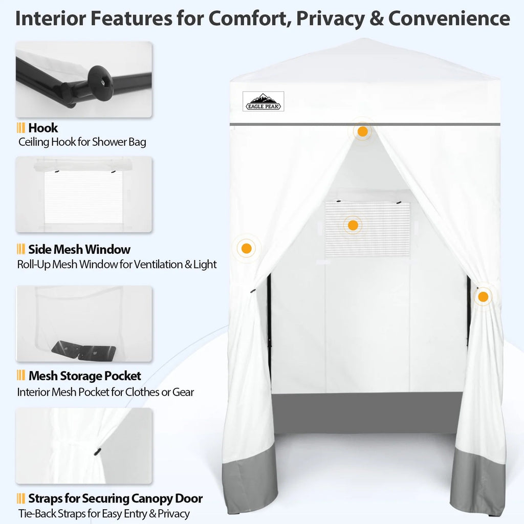 EAGLE PEAK Ultra Compact 4 ft x 4 ft Pop-Up Changing Room Canopy - Flex