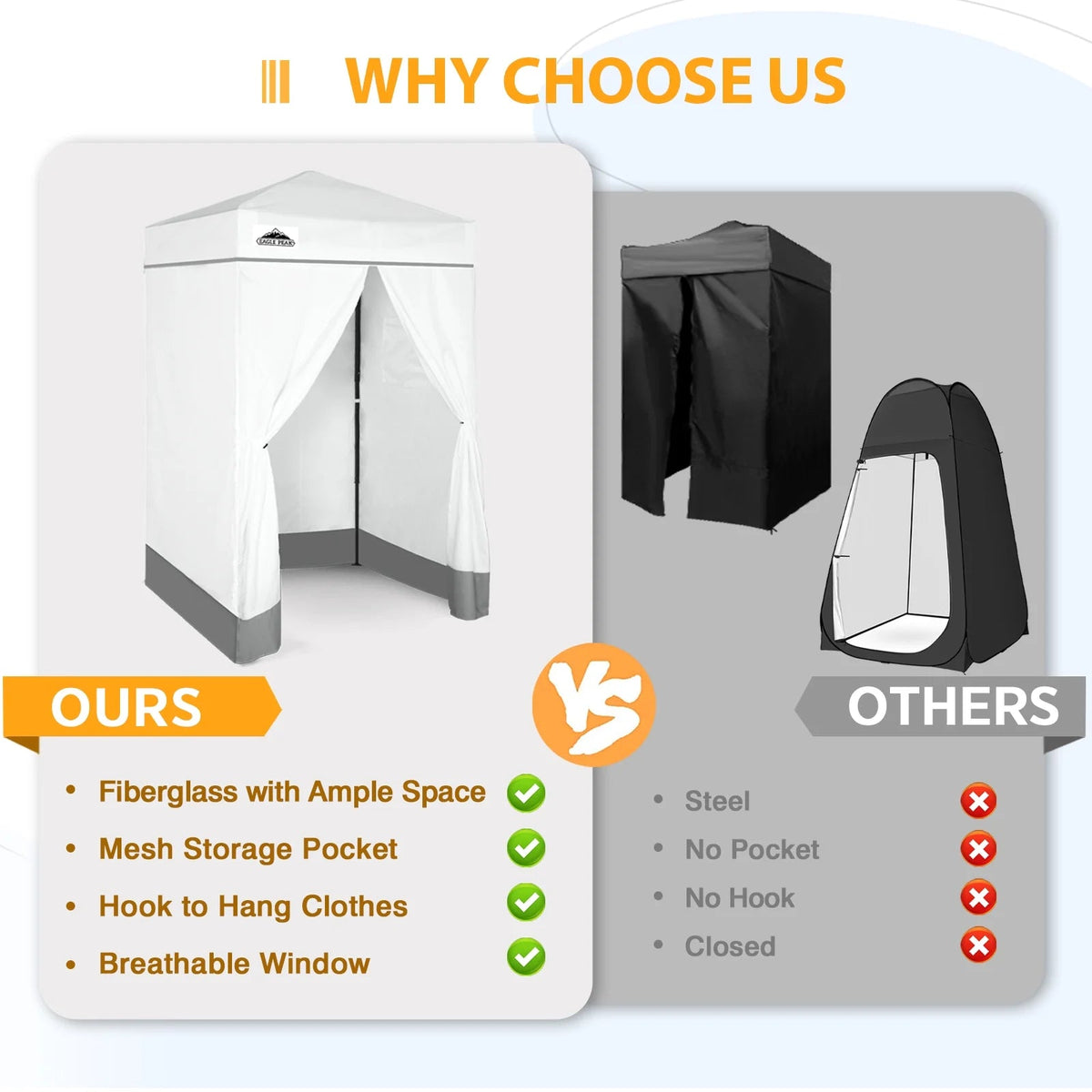 EAGLE PEAK Ultra Compact 4 ft x 4 ft Pop-Up Changing Room Canopy - Flex