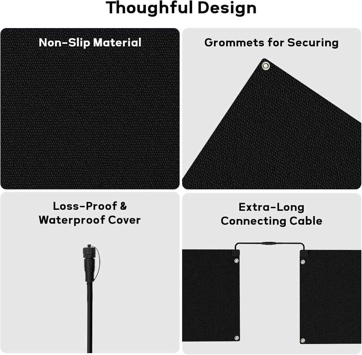 MEASUREMAN Snow Melting Mats - 20 x 60 Inch, 3 Pieces, Rubber Heated Mats