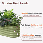 2-Pack Galvanized Raised Garden Bed Planter Boxes 6x2x1.5 ft, 17 Tall - Moss Green