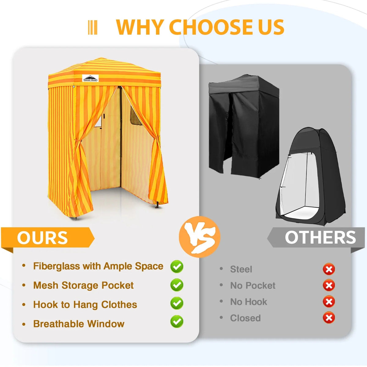EAGLE PEAK Ultra Compact 4 ft x 4 ft Pop-Up Changing Room Canopy - Flex