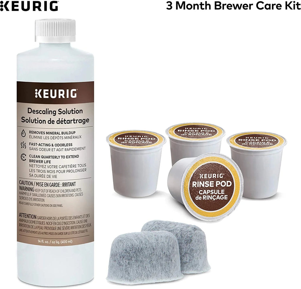 Keurig K-Elite Single Serve K-Cup Pod Coffee Maker, Brushed Silver, 3-Month Maintenance Kit, 7 Count