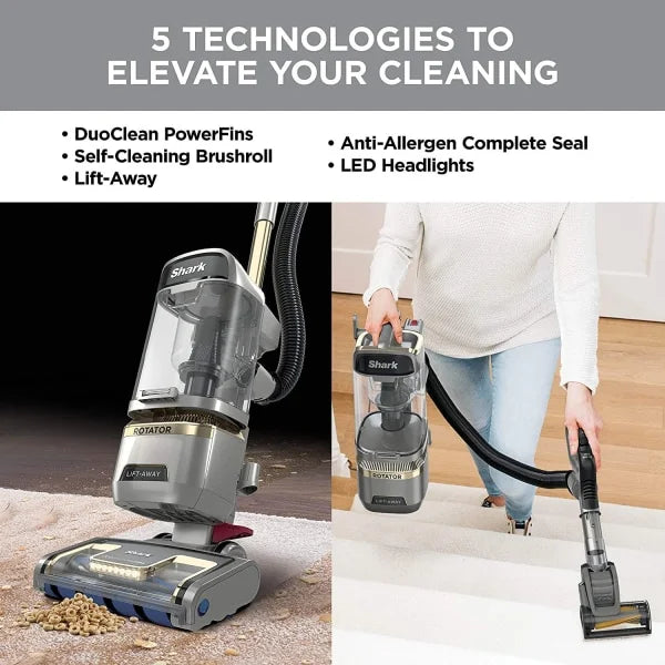 Shark Rotator Lift-Away ADV DuoClean Engage Upright Vacuum With Self-Cleaning Brushroll - LA502