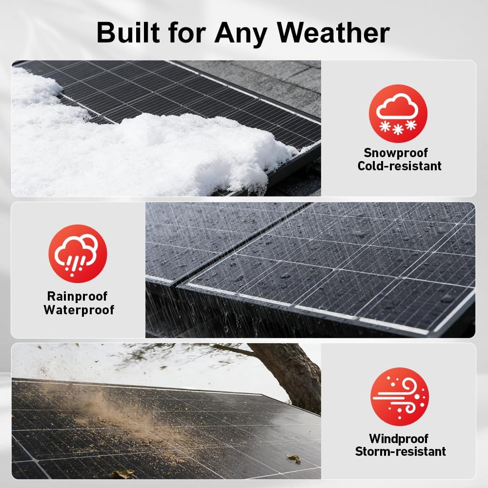 DOKIO Mono Solar Panel 400W 31V With 9.84ft MC4 Wiring