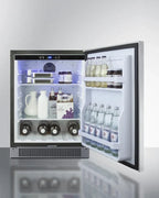 Built-In Outdoor All-Refrigerator, 24 in Wide, Stainless Steel, LHD
