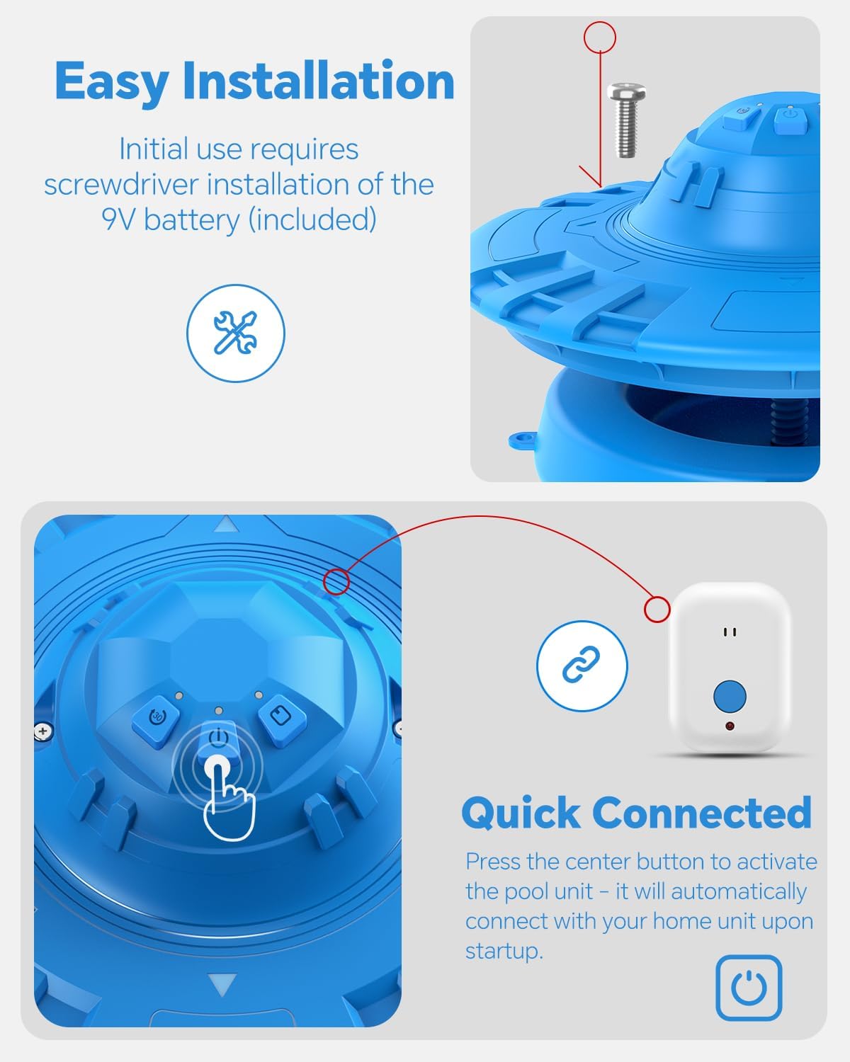 Floating Pool Safety Alarm - 110dB Alert