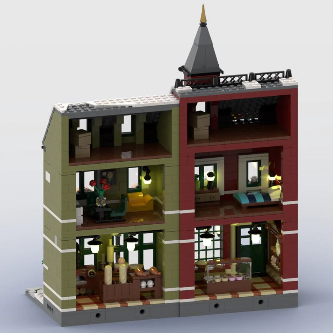 FILONA Christmas Country Church Building Block Kit, 1769 Pieces - MOC-147549