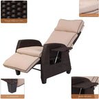 Weatherproof Outdoor Recliner Chair - 330 lbs Capacity, Steel Frame