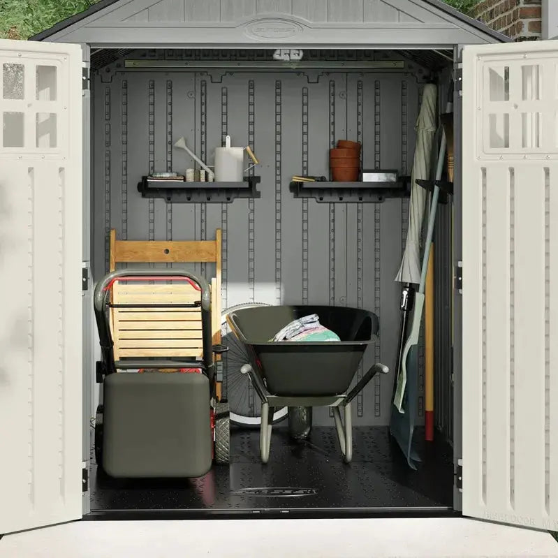 Suncast Resin Storage Shed 6 Ft. x 5 Ft. Gray