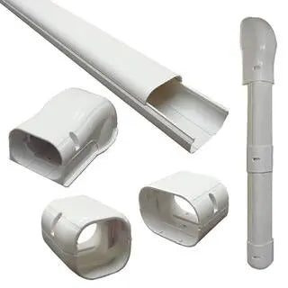 DuctlessAire 3 in. x 7.5 ft. Air Conditioner and Heat Pump Line Set Cover Kit - DA3-7KIT
