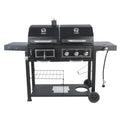 Dual Fuel Gas And Charcoal Combo Grill, Black With Stainless - GBC1793W