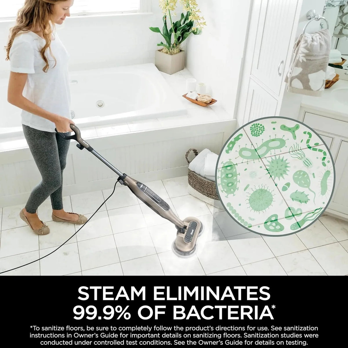 Shark Steam & Scrub Mop, Gold, 3 Steam Modes, 4 Washable Pads - Steam & Scrub