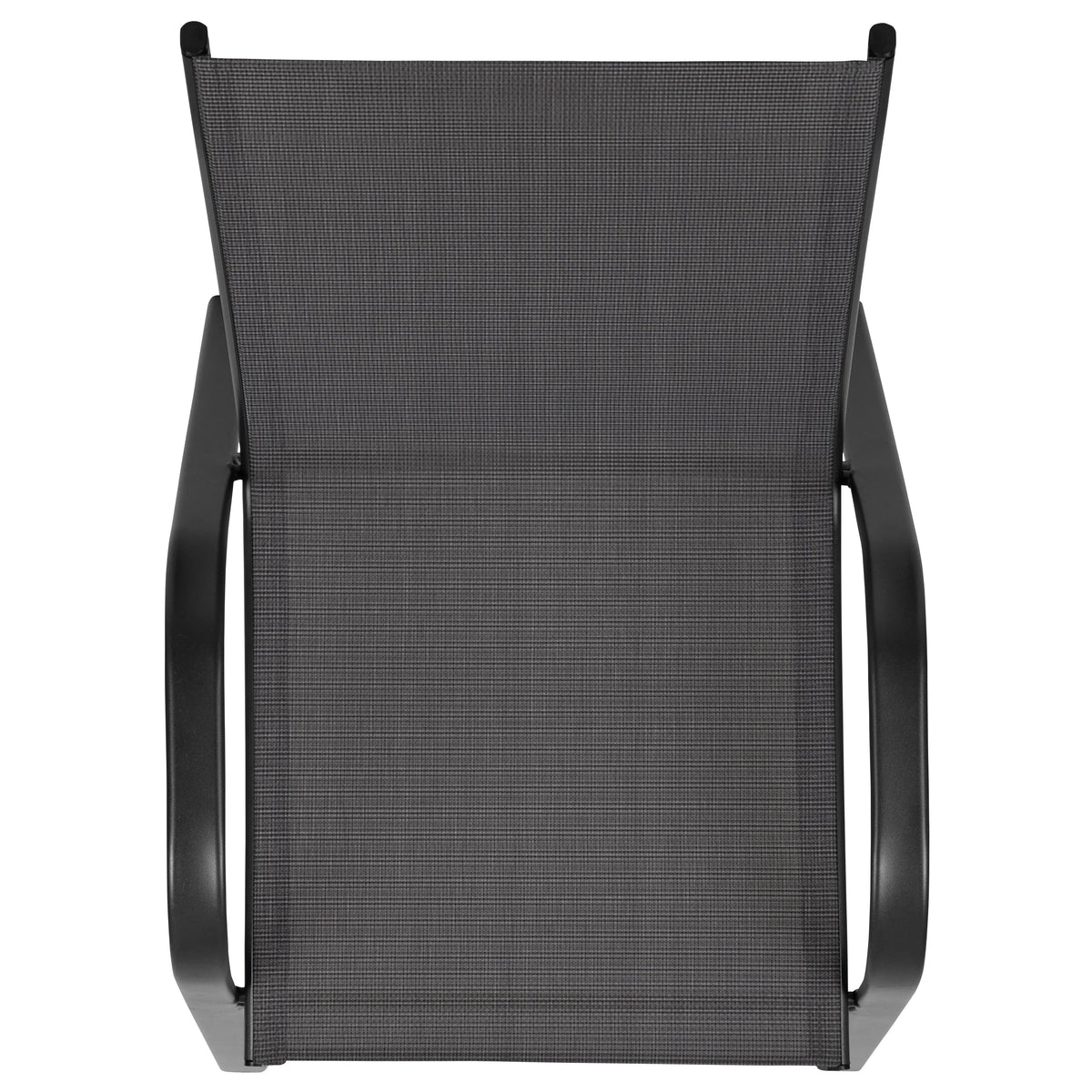 Emma + Oliver Outdoor Stack Chairs, Gray, 4 Pack, 21.25in W x 29in D x 36in H