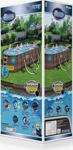 Bestway Power Steel 18 ft x 9 ft x 48 in Above Ground Pool Set - 1500-Gallon Filter Pump