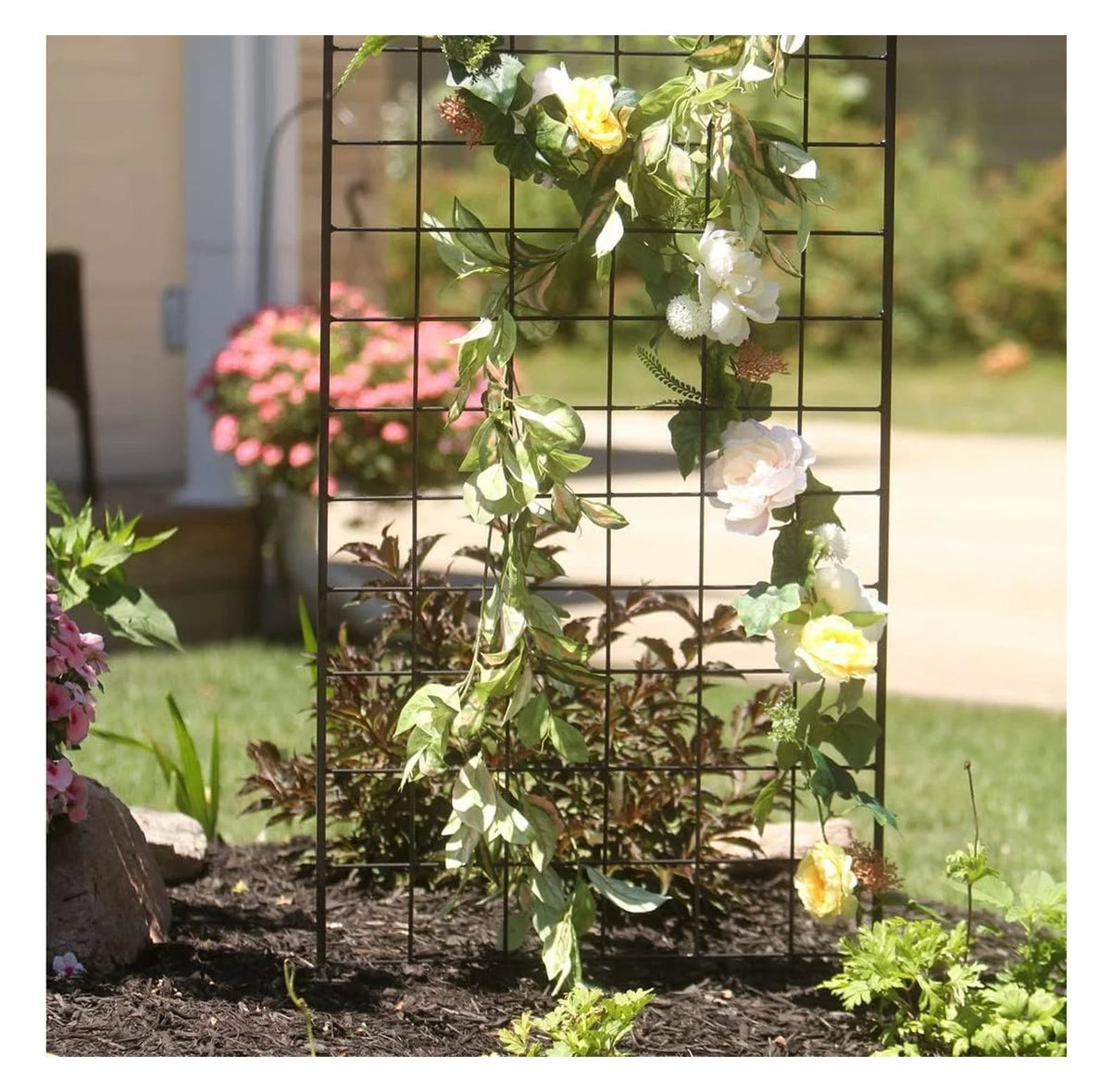 American Garden Works Narrow Screen Trellis, Black 64.25"H - STNMB