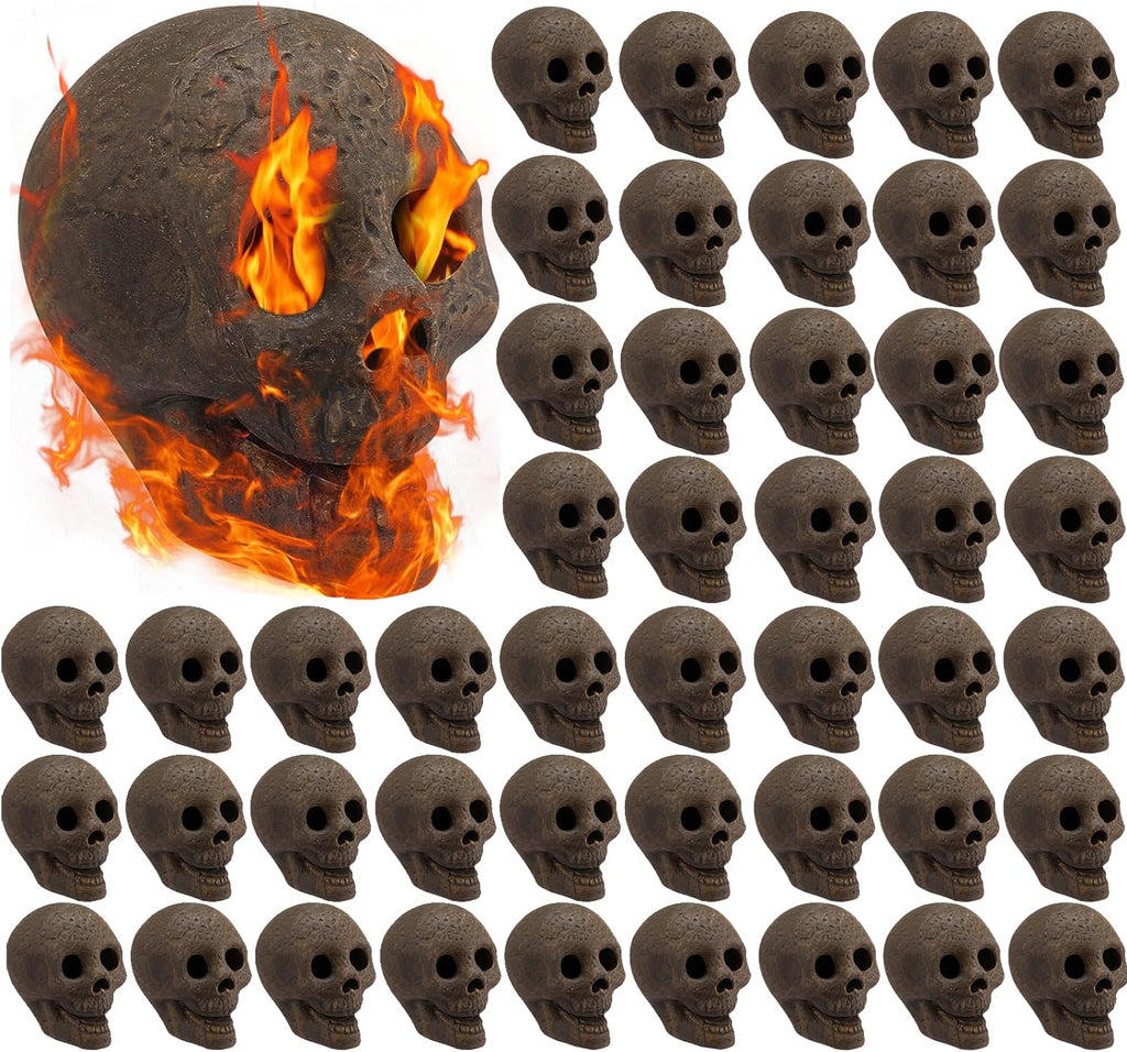 Zhehao Fire Pit Skulls, 48-Pack, 3 x 3 x 2.4 Inches
