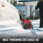 PowerSmart 40V Cordless Snow Blower 21in Cleaning Width / 6in Cleaning Depth - LED Light